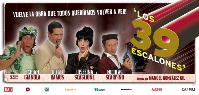 'Los 39 escalones' es un texto creado como la combinación perfecta de una obra maestra de Hitchcock, una novela de espías y una comedia desopilante.  ...